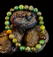 African Turquoise 8mm Reiki-Infused Growth & Manifestation Bracelet (Medium-Large Wrists)