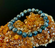 Larvikite 8mm Reiki-Infused Protection & Manifestation Bracelet (Medium-Large Wrists)