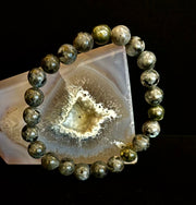Larvikite 8mm Reiki-Infused Protection & Manifestation Bracelet (Medium-Large Wrists)