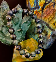 Kambaba Jasper 8mm Reiki-Infused Peace & Manifestation Bracelet (Medium-Large Wrists)