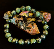 Kambaba Jasper 8mm Reiki-Infused Peace & Manifestation Bracelet (Medium-Large Wrists)