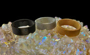 Unisex Stainless Steel Mesh Ring – Flexible, Modern Band in Black, Rose Gold & Silver Tones