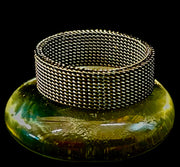 Unisex Stainless Steel Mesh Ring – Flexible, Modern Band in Black, Rose Gold & Silver Tones