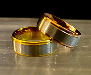 Affordable Wedding Band – Stainless Steel & Titanium Ring (Gold or Rose Gold)