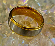Affordable Wedding Band – Stainless Steel & Titanium Ring (Gold or Rose Gold)