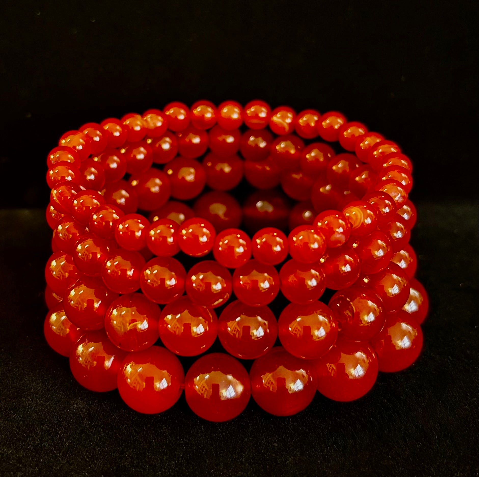 Red Onyx Bracelet – Grounding & Strength Natural Stone Beads