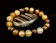 Coffee Striped Agate Energy Bracelet – Reiki Infused | 8mm or 10mm (Medium Wrists)