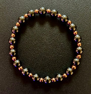 Men’s Copper & Hematite Bracelet – Grounding, Strength & Energy Balance (Large Wrists)