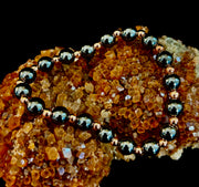 Men’s Copper & Hematite Bracelet – Grounding, Strength & Energy Balance (Large Wrists)