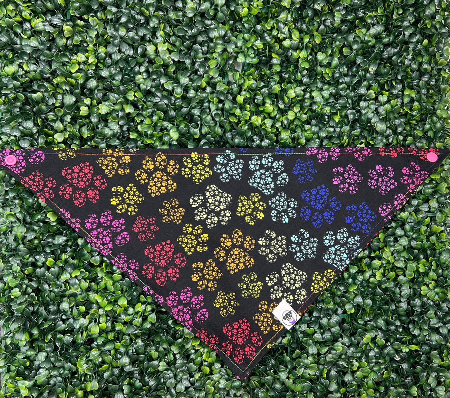 Pawprint Rainbow Bandana