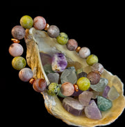 Reiki-Infused Earth Harmony Jasper Bracelet – 10mm Grounding & Balance Beads (Medium Wrists)