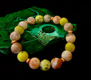 Reiki-Infused Earth Harmony Jasper Bracelet – 10mm Grounding & Balance Beads (Medium Wrists)