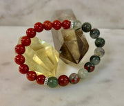 Health & Wellness Intention Bracelet – Reiki-Infused Carnelian & African Bloodstone