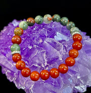 Health & Wellness Intention Bracelet – Reiki-Infused Carnelian & African Bloodstone