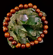 Barely There Wooden Bead Bracelet – Ultra-Lightweight Earth Style for Men (Large Wrists)