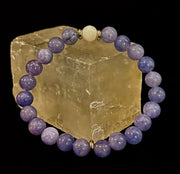 Angelic Harmony Bracelet – Angelite & White Porcelain Stone (Reiki-Infused | Medium Wrists)