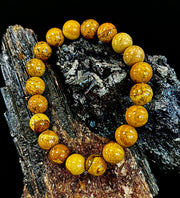 Earth Journey Picture Jasper Bracelet – Reiki-Infused 10mm (Medium–Large Wrists)