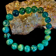 Green Dragon Vein Agate Beaded Bracelet – Natural Stone Jewelry (8mm/10mm)