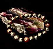 Astrophyllite with Garnet Bracelet – Grounded Transformation & Passionate Strength (8mm Beads)