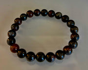 Astrophyllite with Garnet Bracelet – Grounded Transformation & Passionate Strength (8mm Beads)