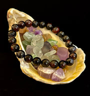 Astrophyllite with Garnet Bracelet – Grounded Transformation & Passionate Strength (8mm Beads)