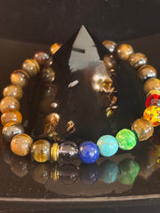 🐅 Tiger Eye Chakra Healing Bracelet – Strength, Protection & Balanced Energy (8mm)