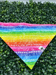 Rainbow Stripes and Dots Bandana