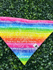 Rainbow Stripes and Dots Bandana