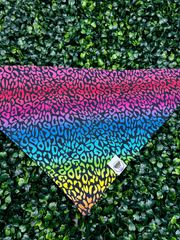 Rainbow Leopard Print Bandana