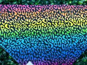 Rainbow Leopard Print Bandana