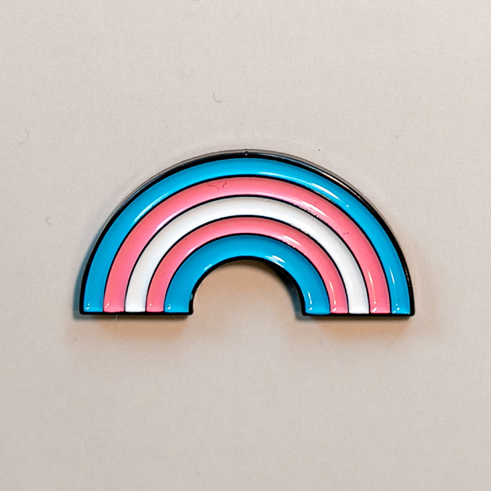 Trans Rainbow Enamel Pin