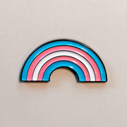Trans Rainbow Enamel Pin