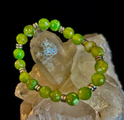 Green Lime Agate - 8"-8.5" - Large and XL Wrists
