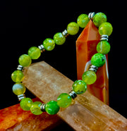 Green Lime Agate - 8"-8.5" - Large and XL Wrists