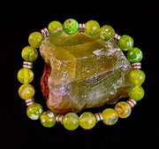 Green Lime Agate - 8"-8.5" - Large and XL Wrists