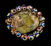 Mexican Agate Evil Eye Bracelet — Natural Earth-Mined Agate Beaded Bracelet Inspired by Puerto Vallarta (12mm, Medium–Large Wrists)