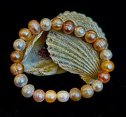 Reiki-Infused Cultured Freshwater Pearl Bracelet for Wisdom, Feminine Power & Divine Grace (8-9mm)