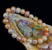 Reiki-Infused Cultured Freshwater Pearl Bracelet for Wisdom, Feminine Power & Divine Grace (8-9mm)