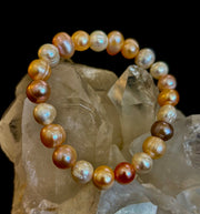 Reiki-Infused Cultured Freshwater Pearl Bracelet for Wisdom, Feminine Power & Divine Grace (8-9mm)