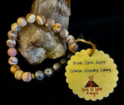 Matte Brown Zebra Jasper Lava Rock Diffuser Bracelet
