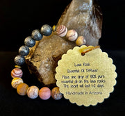 Matte Brown Zebra Jasper Lava Rock Diffuser Bracelet