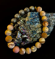 Matte Brown Zebra Jasper Lava Rock Diffuser Bracelet