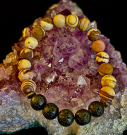 Matte Brown Zebra Jasper Lava Rock Diffuser Bracelet