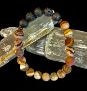 Matte Brown Zebra Jasper Lava Rock Diffuser Bracelet