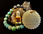 Matte Green Moss Agate Essential Oil Diffuser Bracelet (Large and XL Wrist Options)
