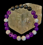 Amethyst and Moonstone Aromatherapy Diffuser Bracelet