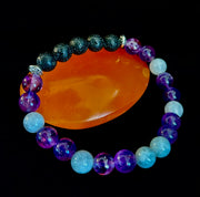 Amethyst and Moonstone Aromatherapy Diffuser Bracelet