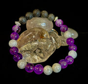 Amethyst and Moonstone Aromatherapy Diffuser Bracelet