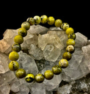 Yellow Turquoise Energy Bracelet – 8mm Natural Gemstone Bracelet (Medium Fit)