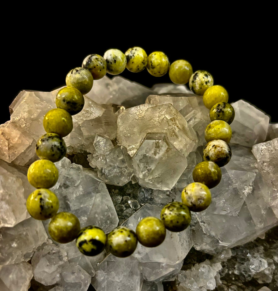 Yellow Turquoise Energy Bracelet – 8mm Natural Gemstone Bracelet (Medium Fit)